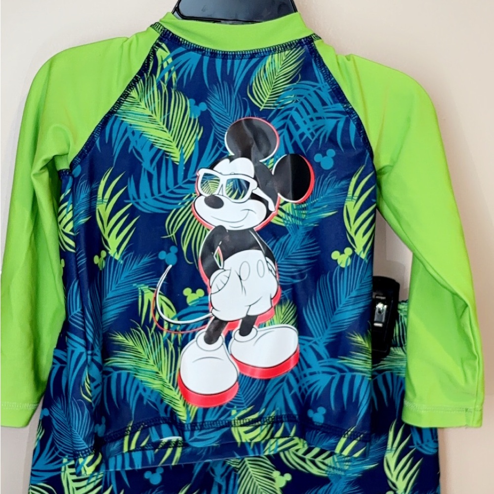 Disney Mickey Mouse Rashguard Green and Blue